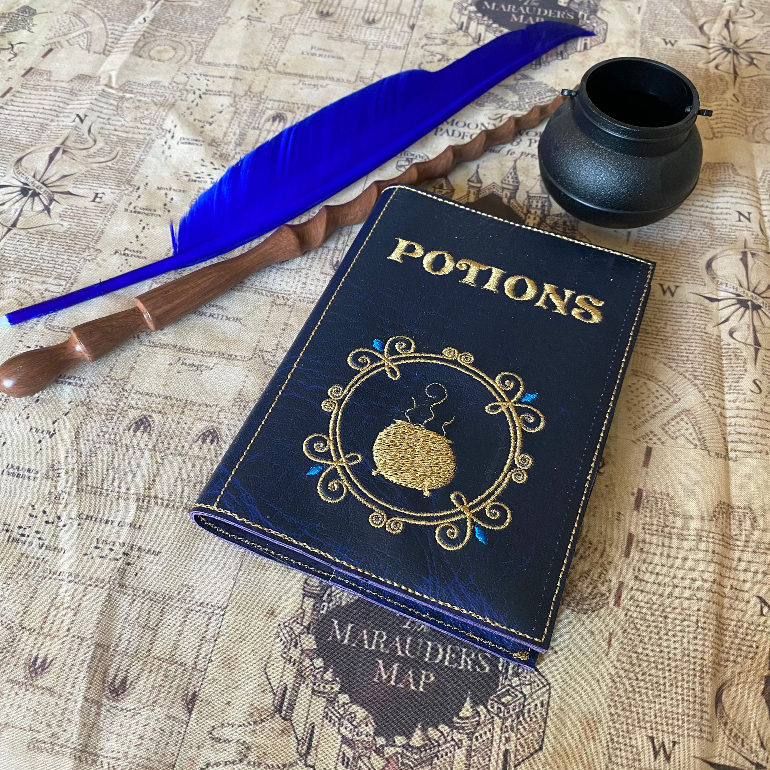 Potions - embroidered notebook cover