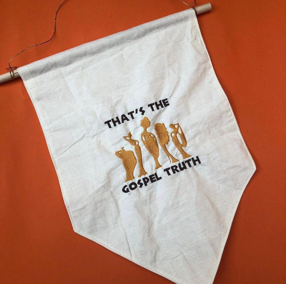 The Muses design - Pin Display Flag