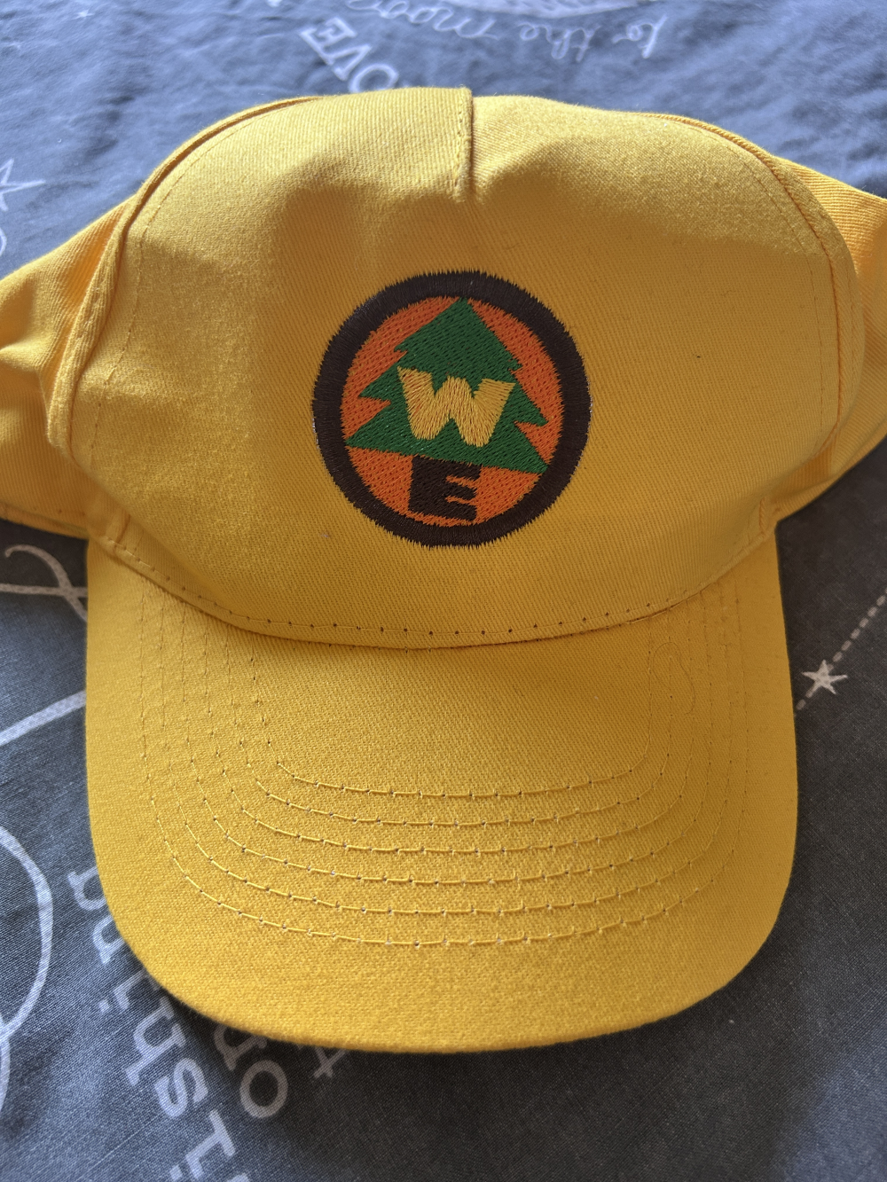 Wilderness Explorer caps with wonky badges