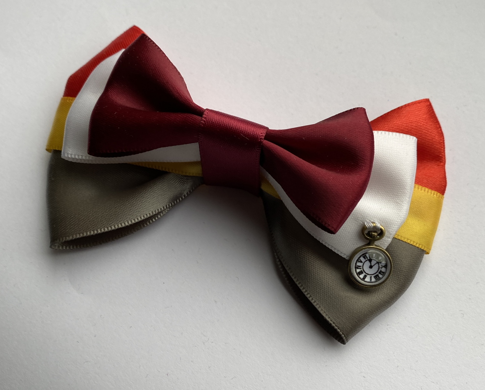 White Rabbit inspired hair bow (second version)