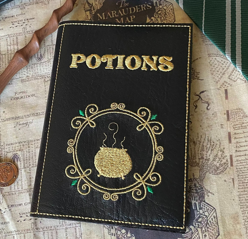 Thumbnail: Potions - embroidered notebook cover