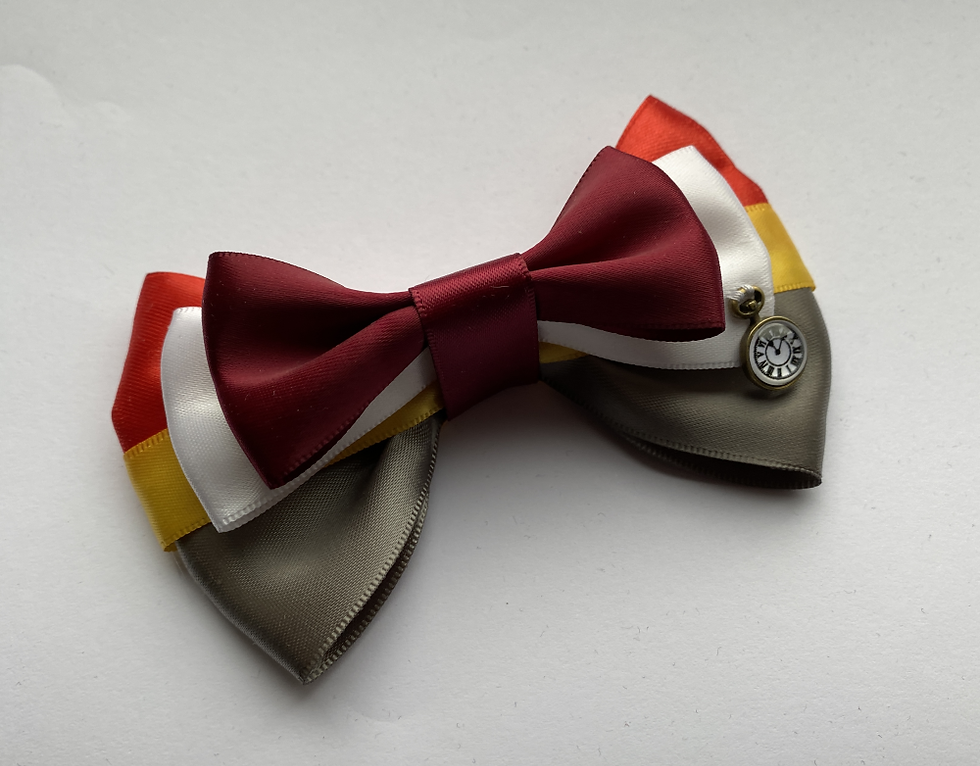 Thumbnail: White Rabbit inspired hair bow (second version)
