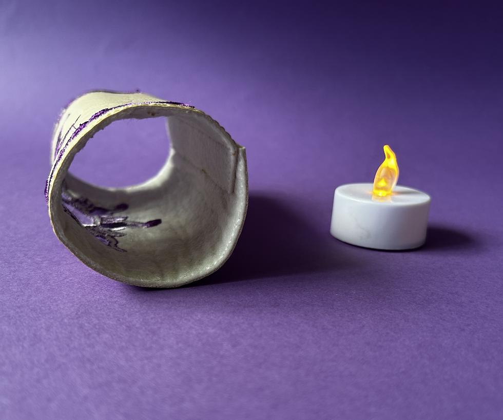 Thumbnail: Embroidered Lantern with battery tealight - Tangled inspired