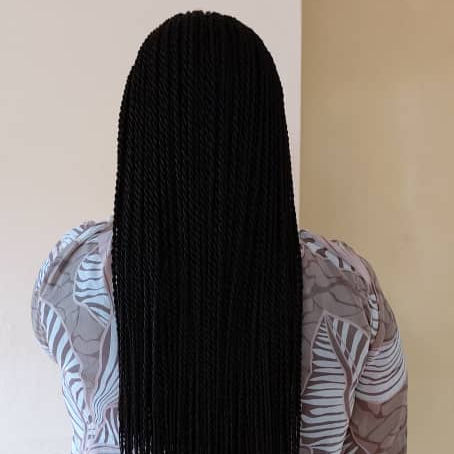 braided hair - back