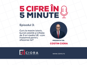 Episodul 3: Curs la maxim istoric, bursa volatila si inflatie de 3 ori media UE -ce inseamna pentru afacerea ta?