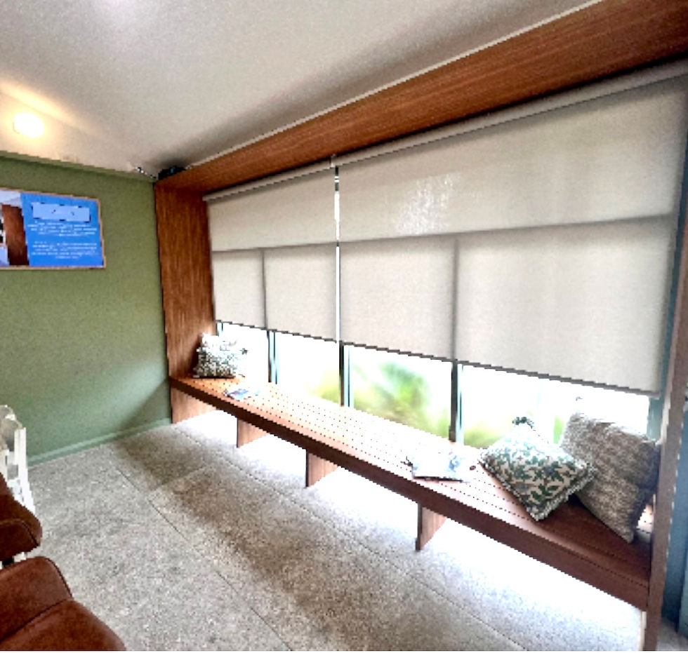 Commercial UV roller blinds