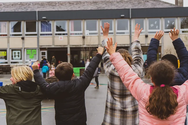 Foto van spelende kinderen