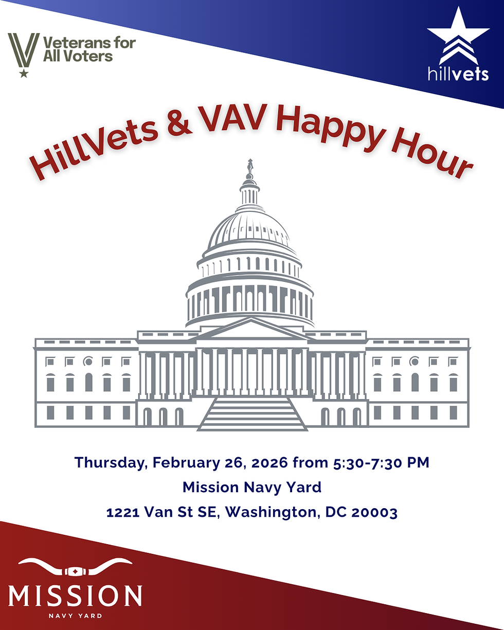 HillVets & Veterans for All Voters Happy Hour