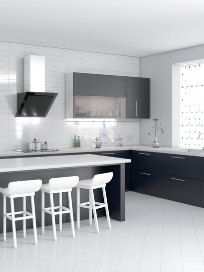 European Cabinet White and Gray