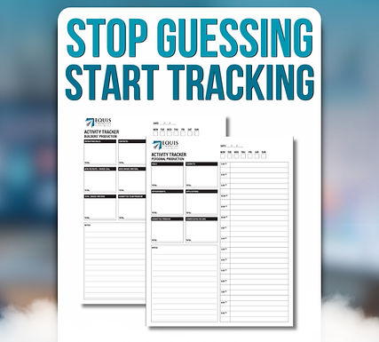 At Equis Financial, we offer two Daily Activity Trackers:





A Personal Production Tracker for agents focused on sales activity and submitted premium.



A Builders’ Tracker for leaders focused on recruiting activity, team growth, and production.