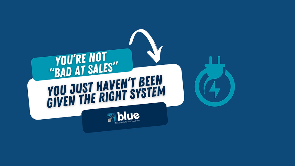 You're Not Bad At Sales