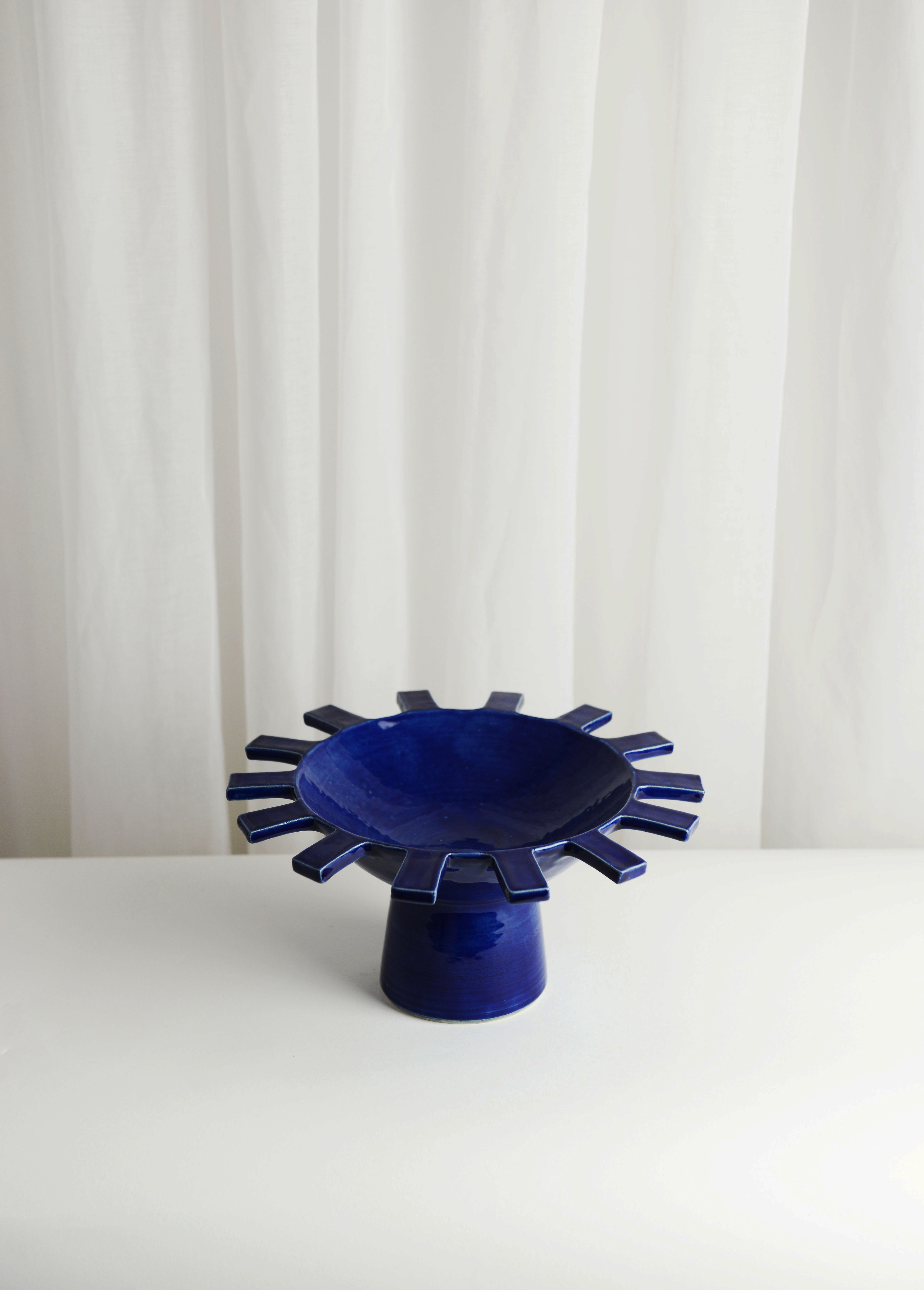 Coupe à fruits bleue