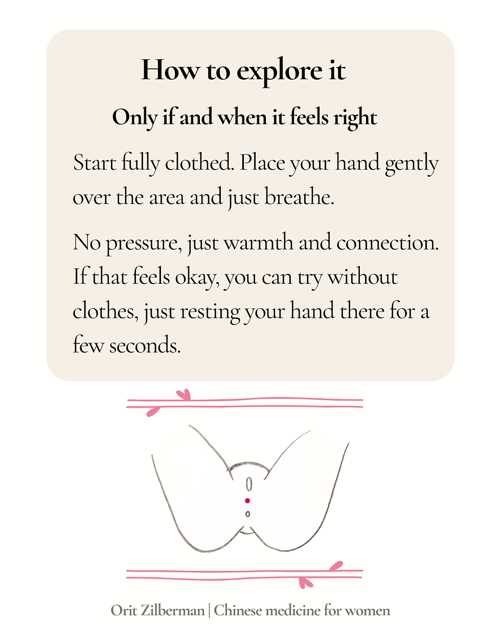 Hui Yin - A point you can use yourself. Orit Zilberman - Chinese Medicine for Women