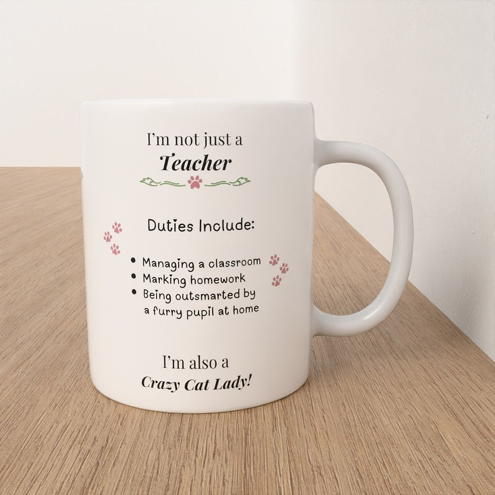 Teacher Job Title Mug — Crazy Cat Lady ceramic mug