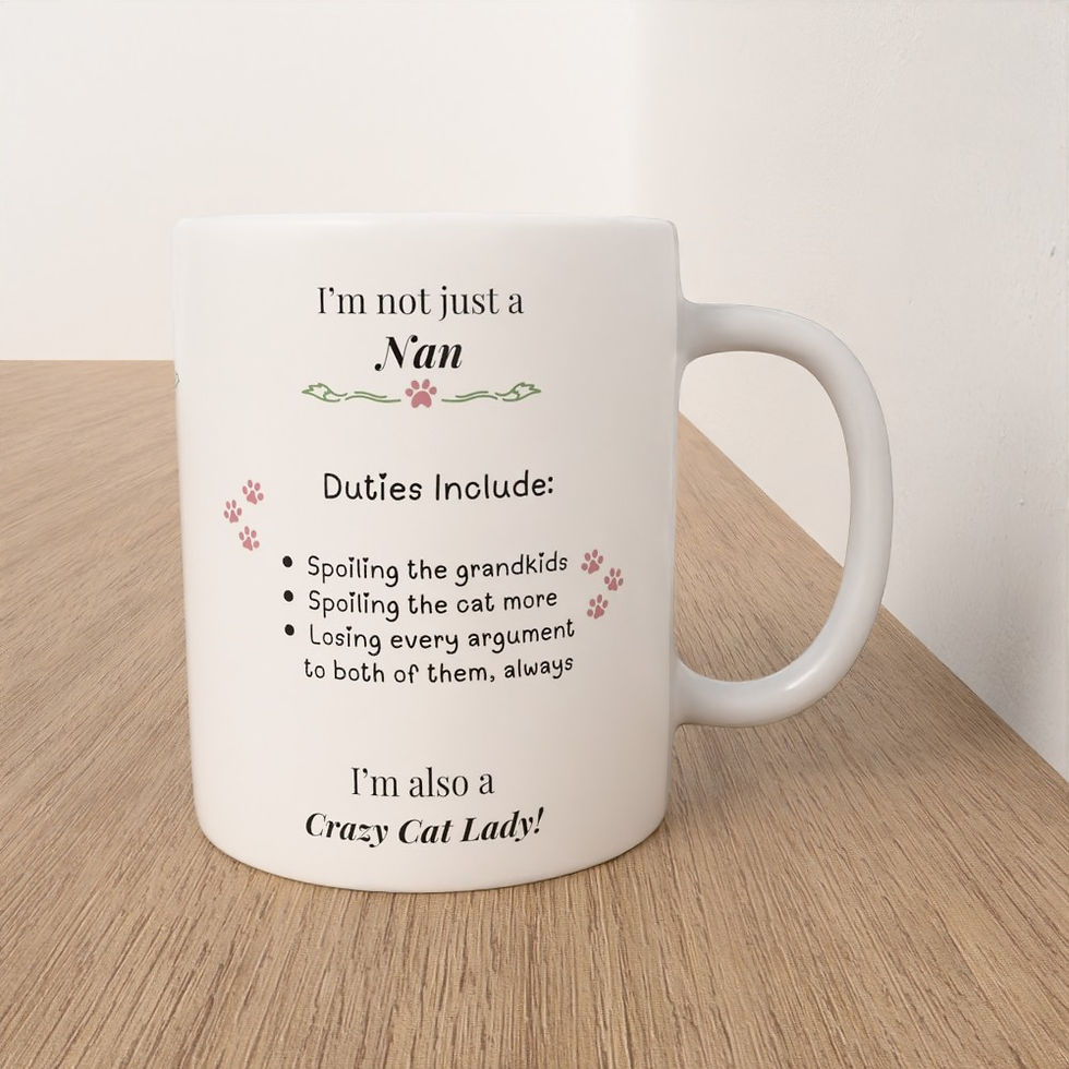 Nan Job Title Mug — Crazy Cat Lady ceramic mug