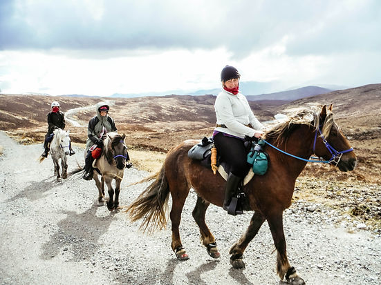 Horse riding on the Outander ride