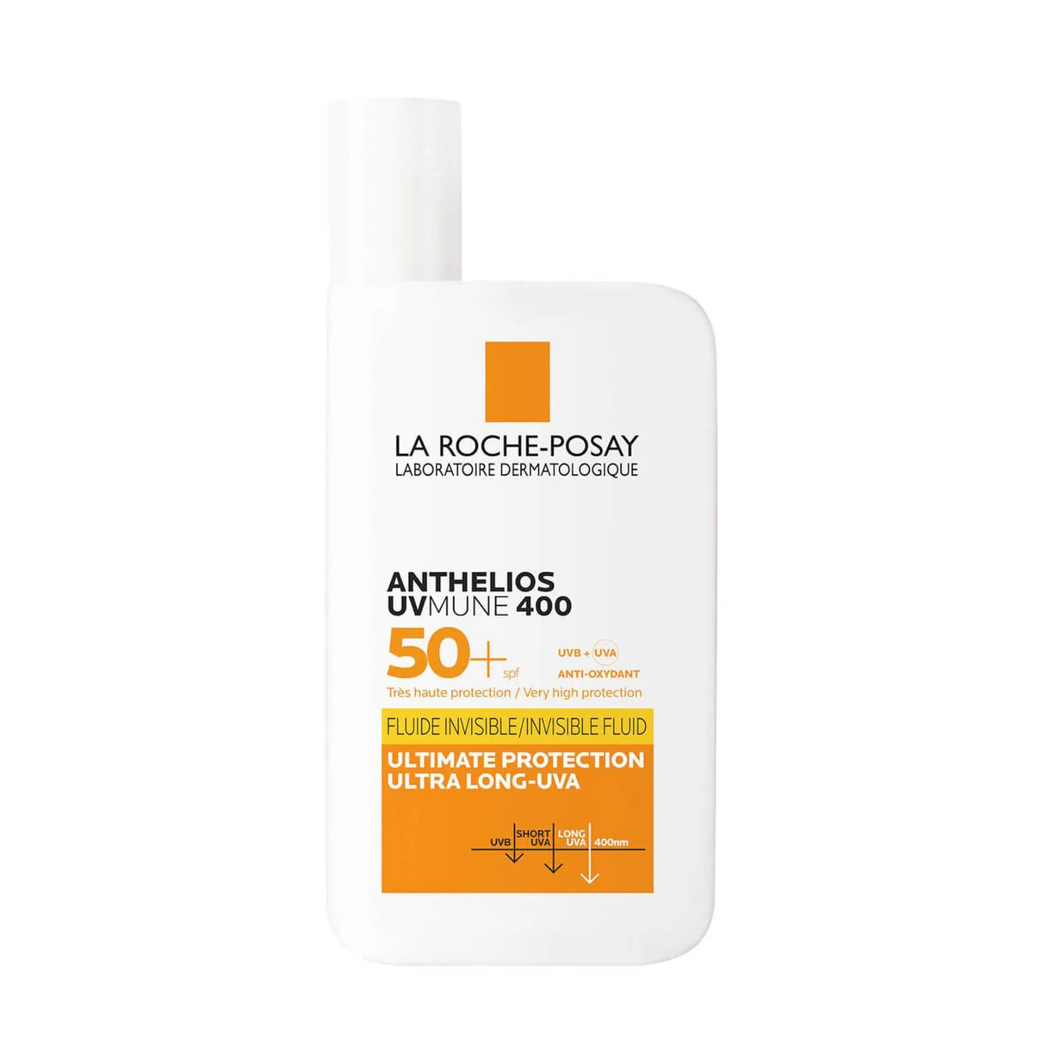 la roche posay ANTHELIOS UVMUNE 400 INVISIBLE FLUID SPF50+ ULTIMATE PROTECTION. ULTRA LONG UVA