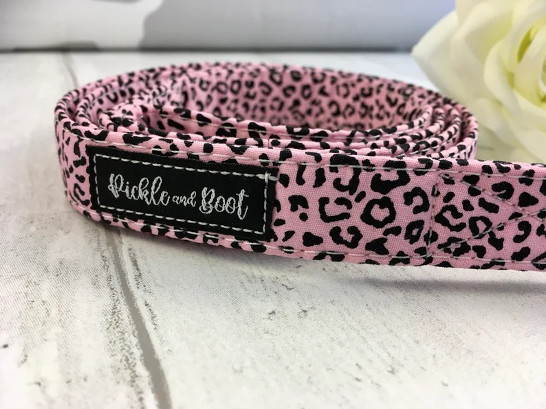 Thumbnail: Dog Collar | Dog Collar and Lead Set | Pink Dog Collar | Leopard Print dog Dog C