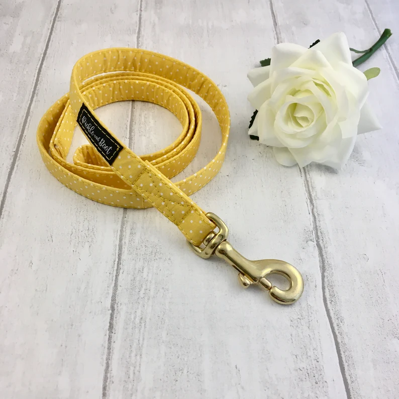 Thumbnail: Yellow Spotty Dog Lead | Traffic Handle Dog Lead