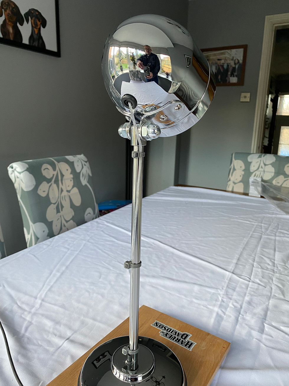 Thumbnail: Harley Davidson Themed LED Desk Lamp