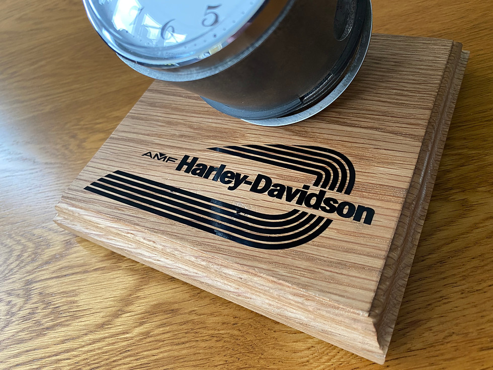 Thumbnail: Vintage Harley Davidson Piston XLCH Sportster. Desk Clock