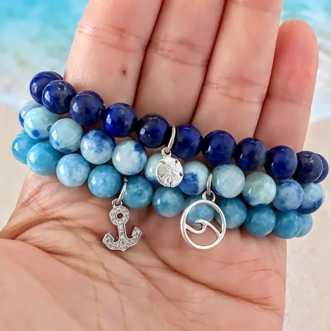 Wavebreaker bracelet stack front view