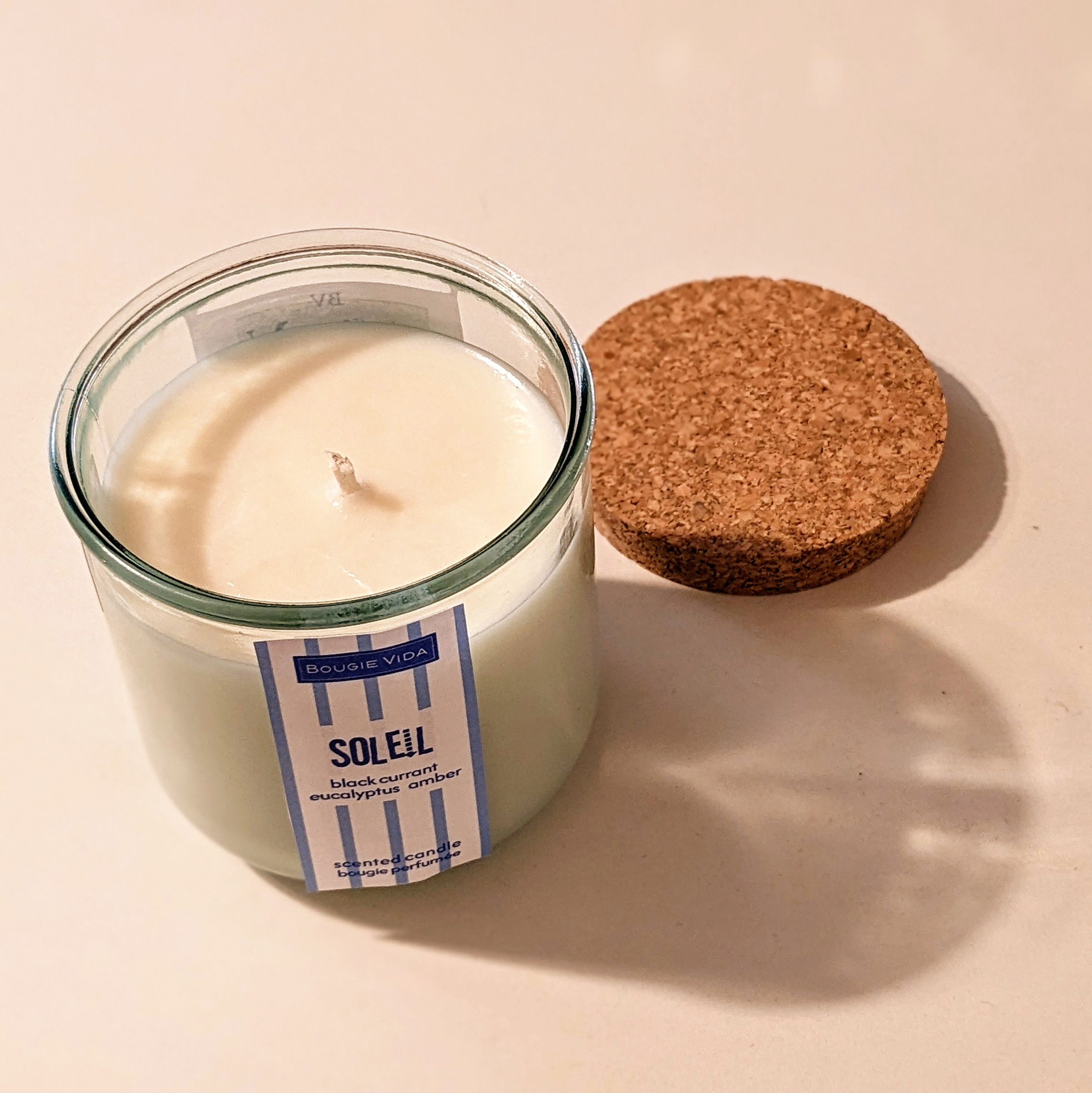 Mapping Moments soy candle overhead view