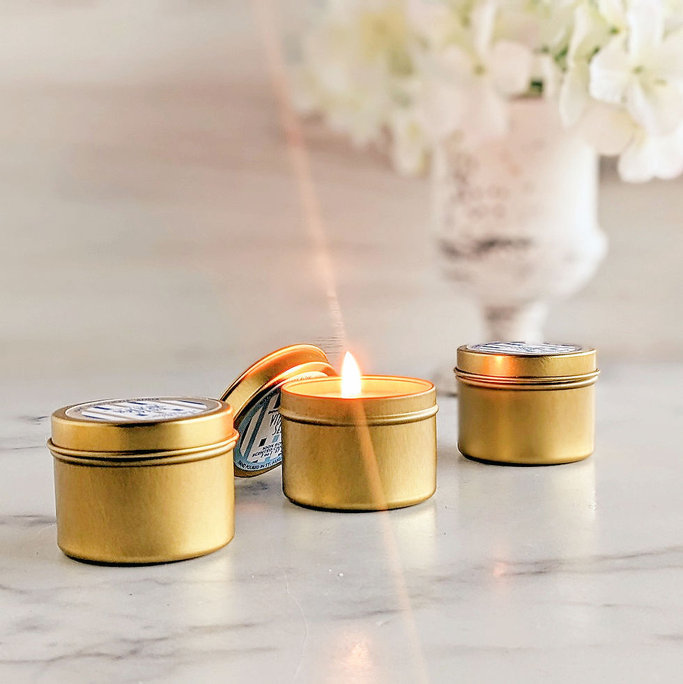 Build your own candle set of 3 mini travel candles main view