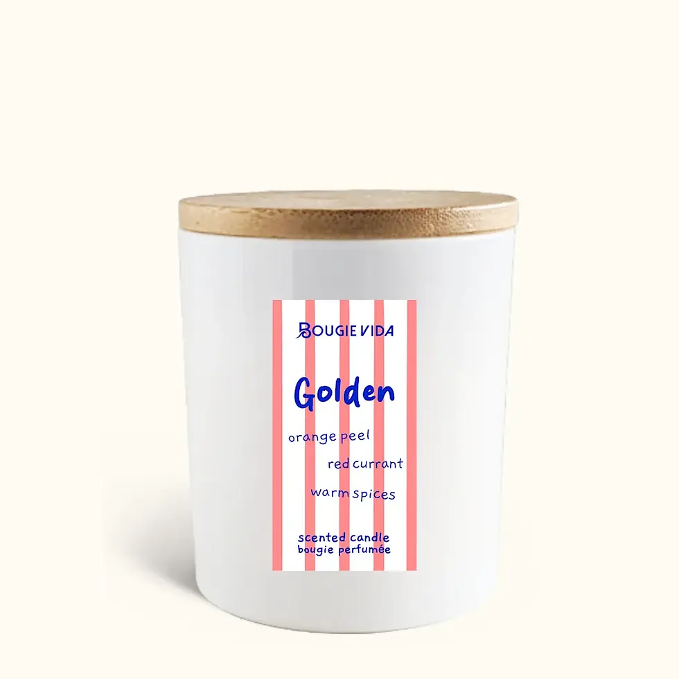 Golden signature soy candle main view