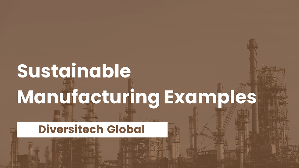 Sustainable Manufacturing Examples