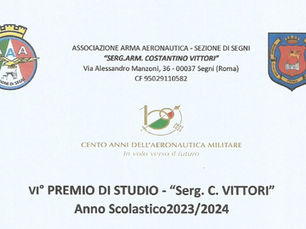 A.A.A. - Aviatori d'Italia Segni (RM), Premio di Studio intitolato al "Serg. Arm. Costantino Vittori"