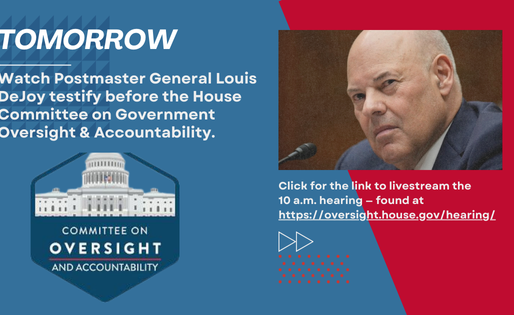 Keep US Posted Submits Comments for  House Oversight Committee Hearing & Asks Congress to Stop USPS Mismanagement with New Reform Legislation