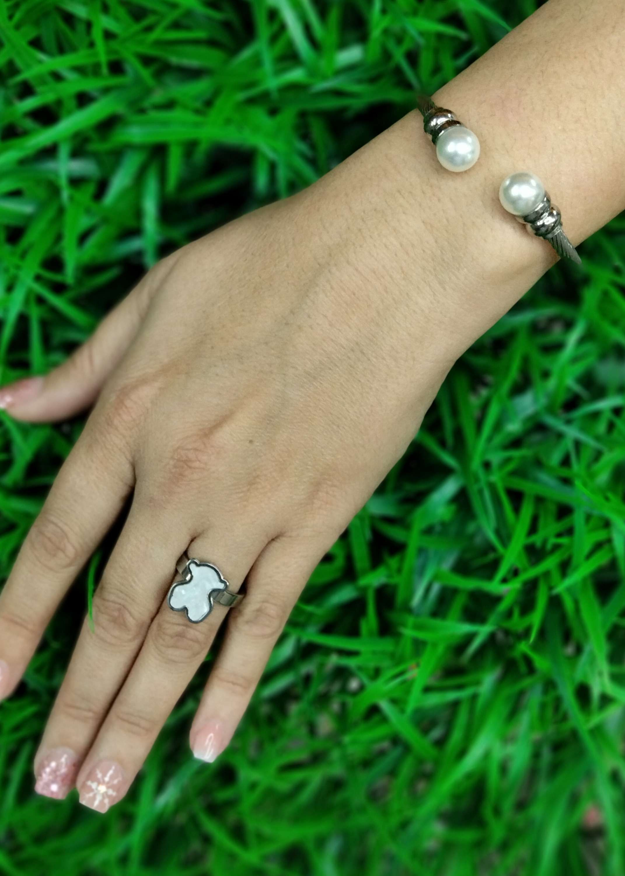 Pulseras en Stainless Steel, con perla