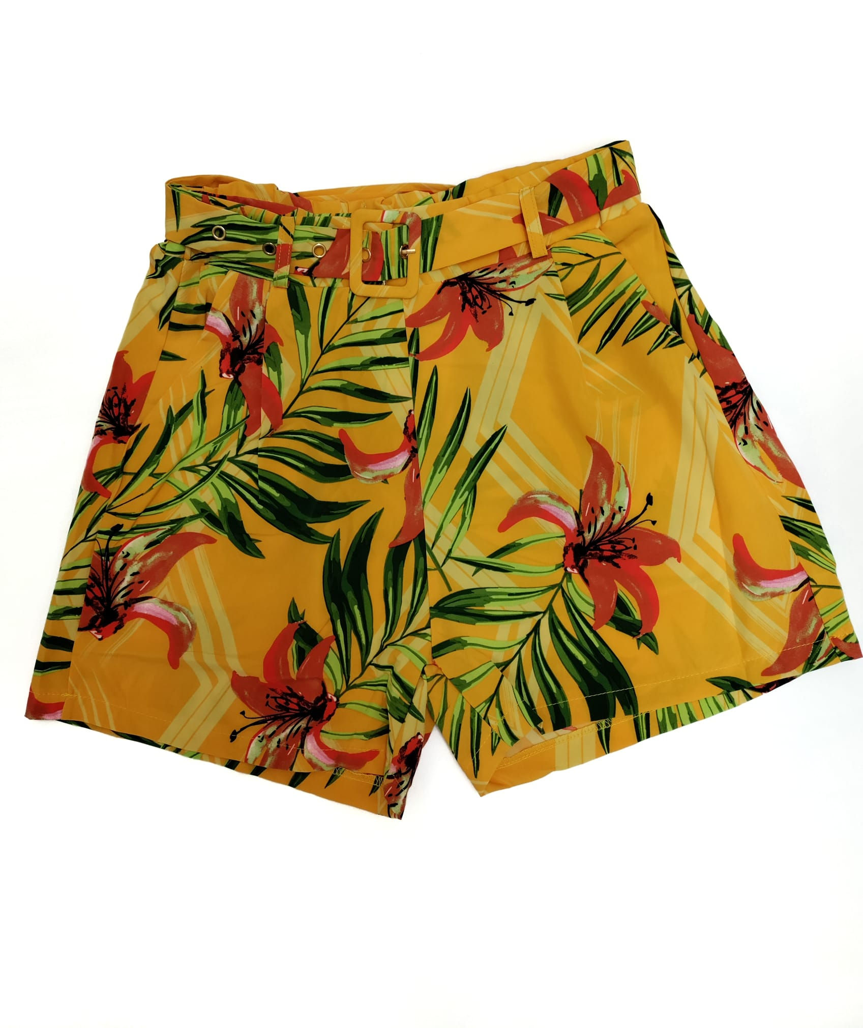 Short con print de flores