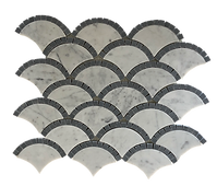 INFINITY PURE WHITE CARRARAÂ & BARDIGLIO MOSAIC