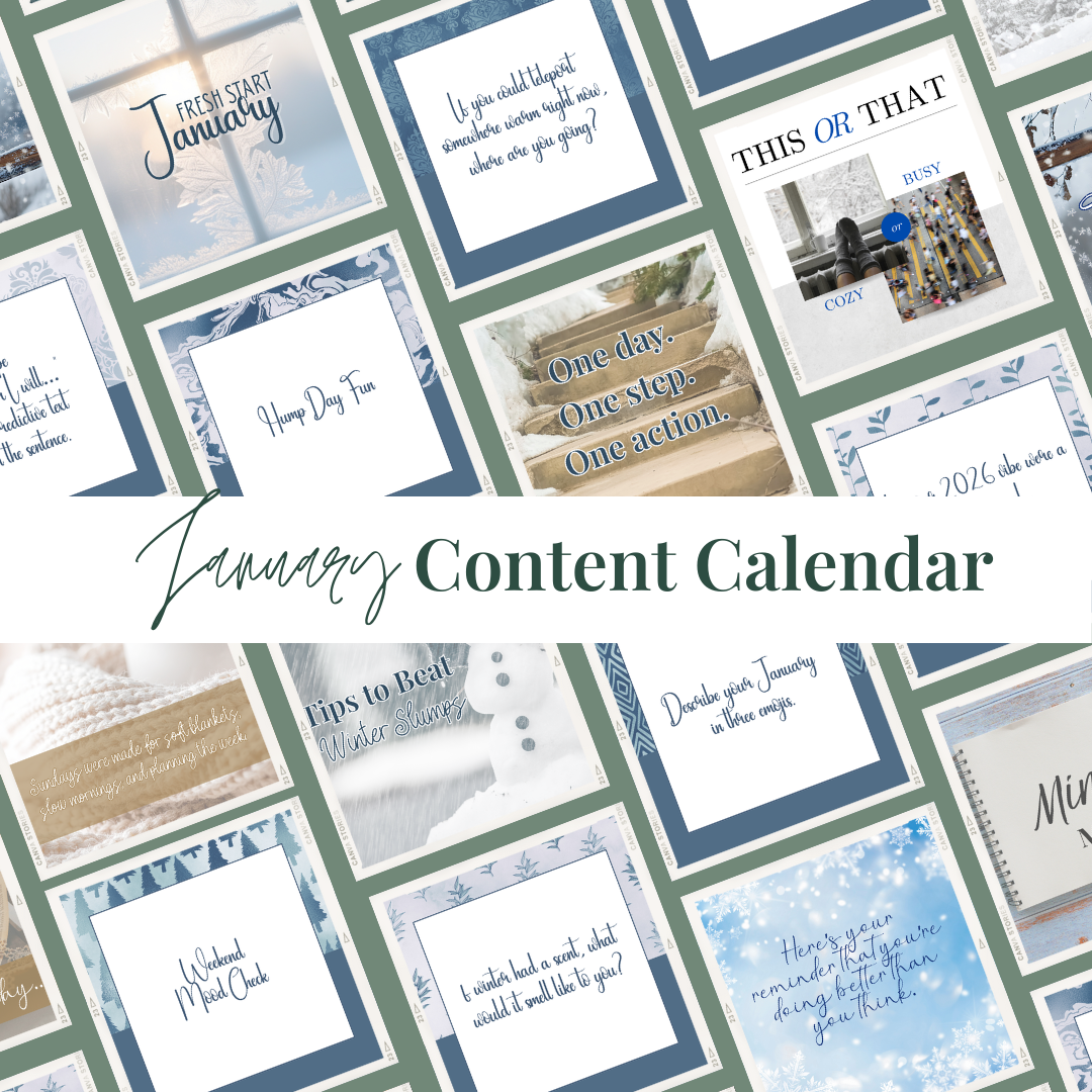 January Content Calendar w/Bonus Reels & Story Ideas