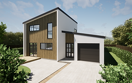 Render of the Miro Homes Leeds design, a first home buyer-friendly and affordable home option in Wellington.