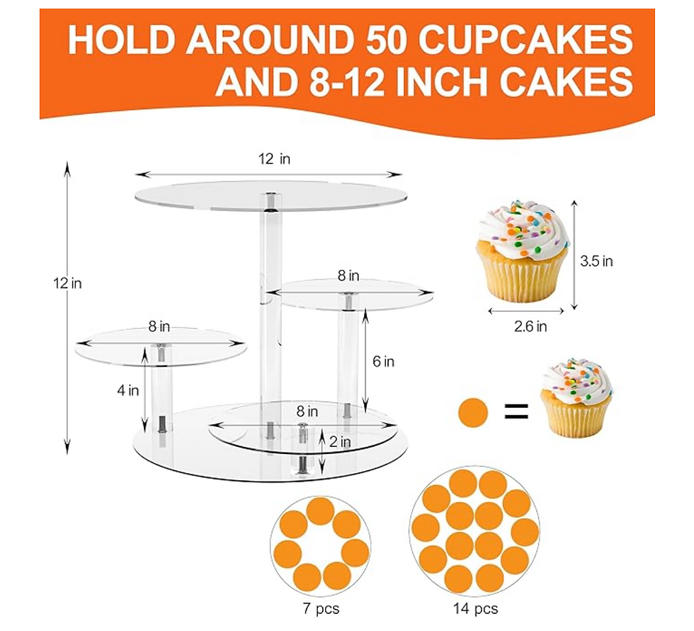 Thumbnail: 4-Tier Round Acrylic Display Stand