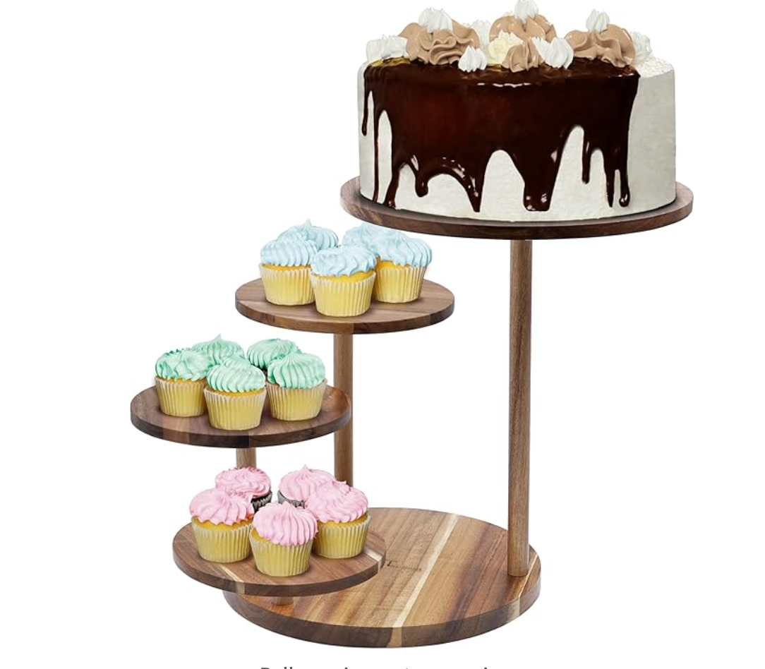 Wooden 4-tier display stand