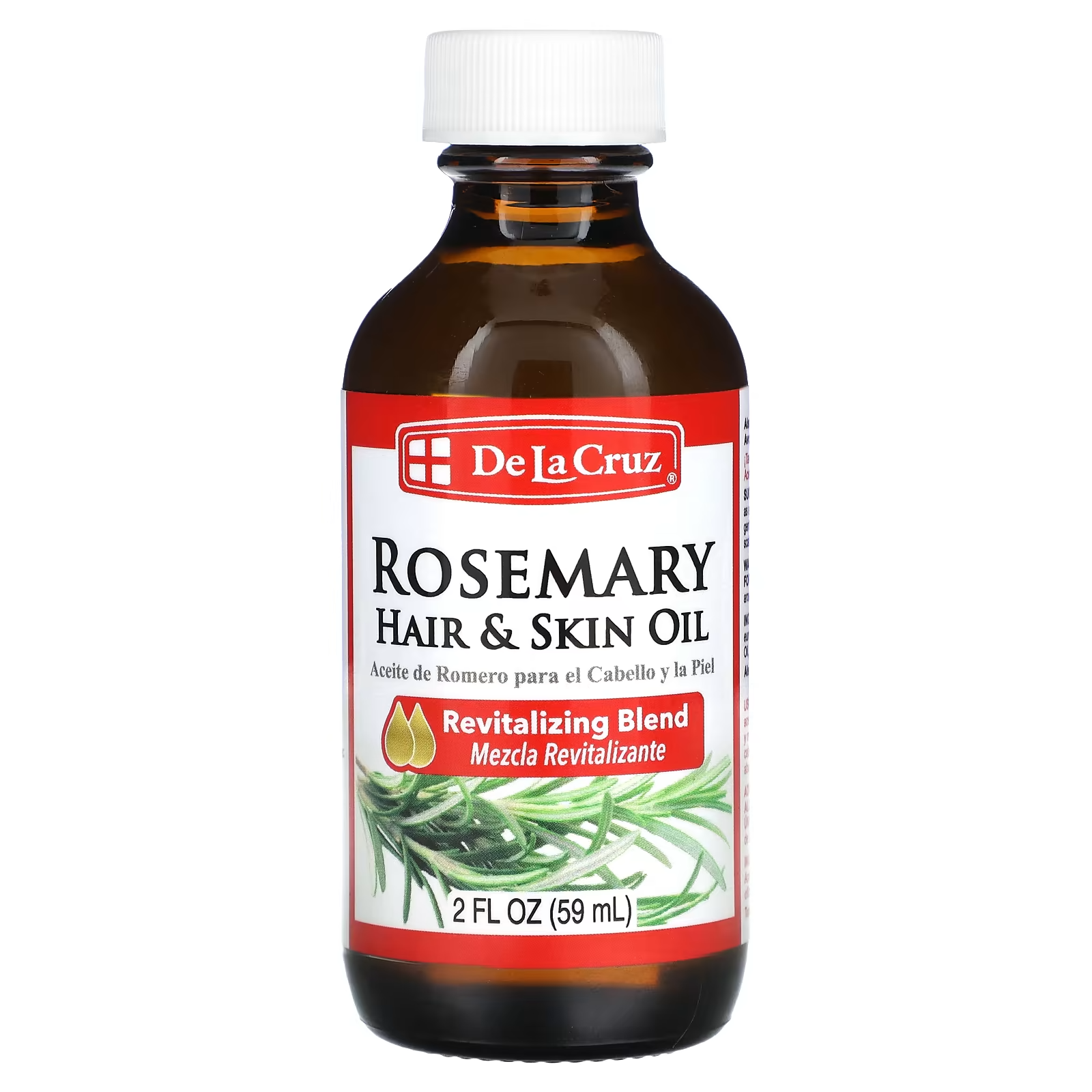 De La Cruz Rosemary Hair & Skin Oil 2 Fl Oz