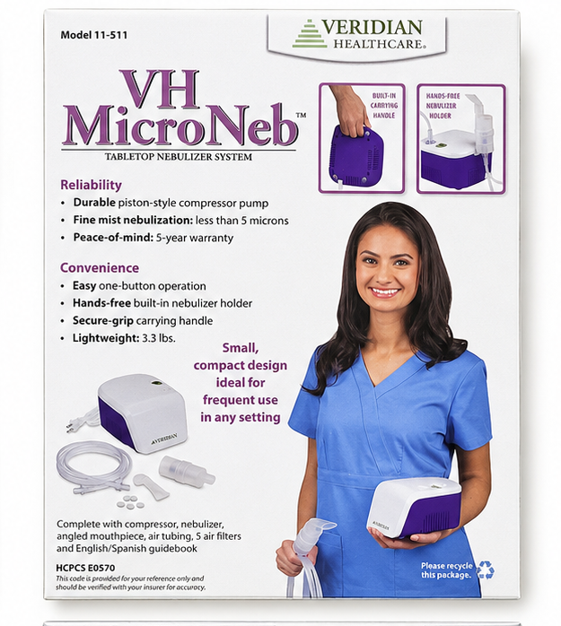 Thumbnail: Veridian Microneb Compressor Nebulizer System