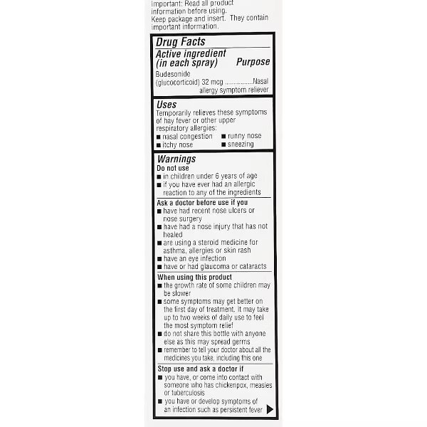 Thumbnail: Apotex Budesonide Nasal Spray 32mcg 8.43mL | 120 Sprays | Expiration 12/26 3Pk