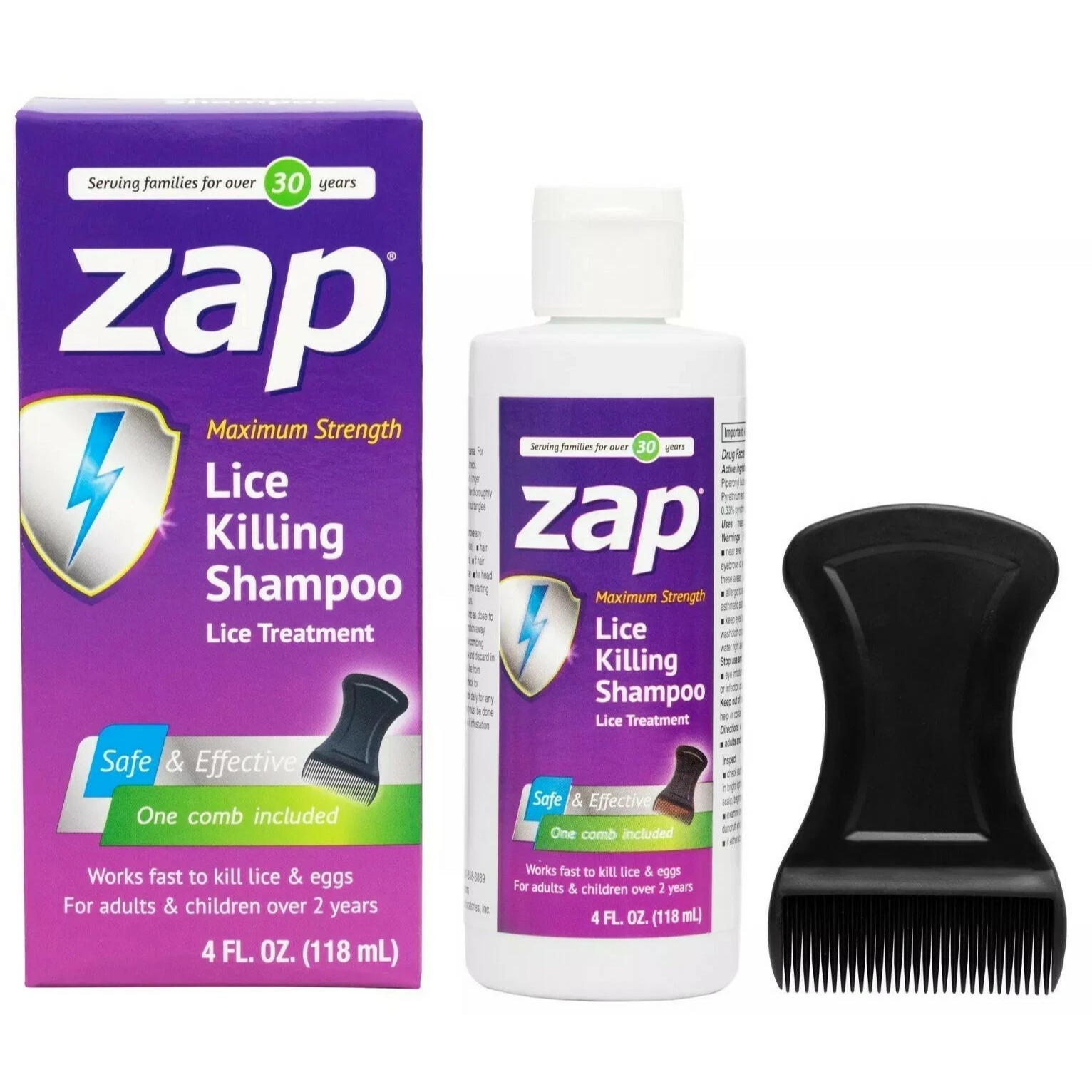 Zap® Maximum Strength Lice Killing Shampoo, Ages 2 & Up (4 fl.oz)