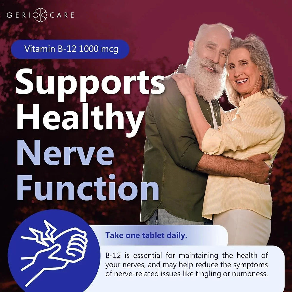 Thumbnail: 4 X Geri-Care Vitamin B-12 Supplement 100 Tablets (Total 400)