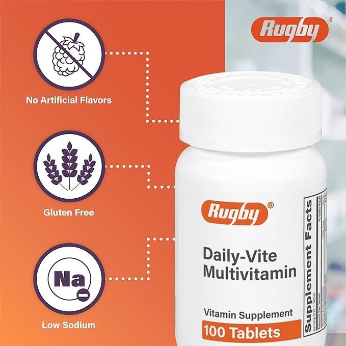 Thumbnail: 3 X Rugby Multivitamin Vitamin Supplement 1000ct (Total 3000) NEW/SEALED
