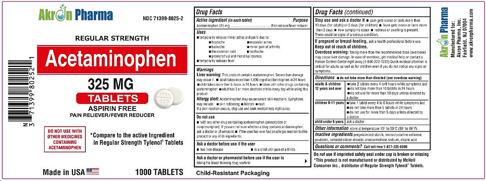 Thumbnail: Pain Reliever Acetaminophen 325 mg 1000 Tablets 1+ Free Bonus