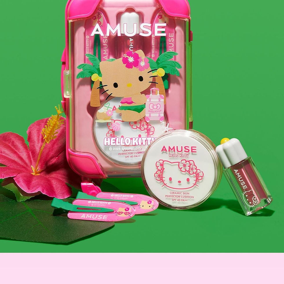 Thumbnail: Amuse Quick MakeUp Mini Luggage WARM SET [Tanning Hello Kitty Edition] US SELLER