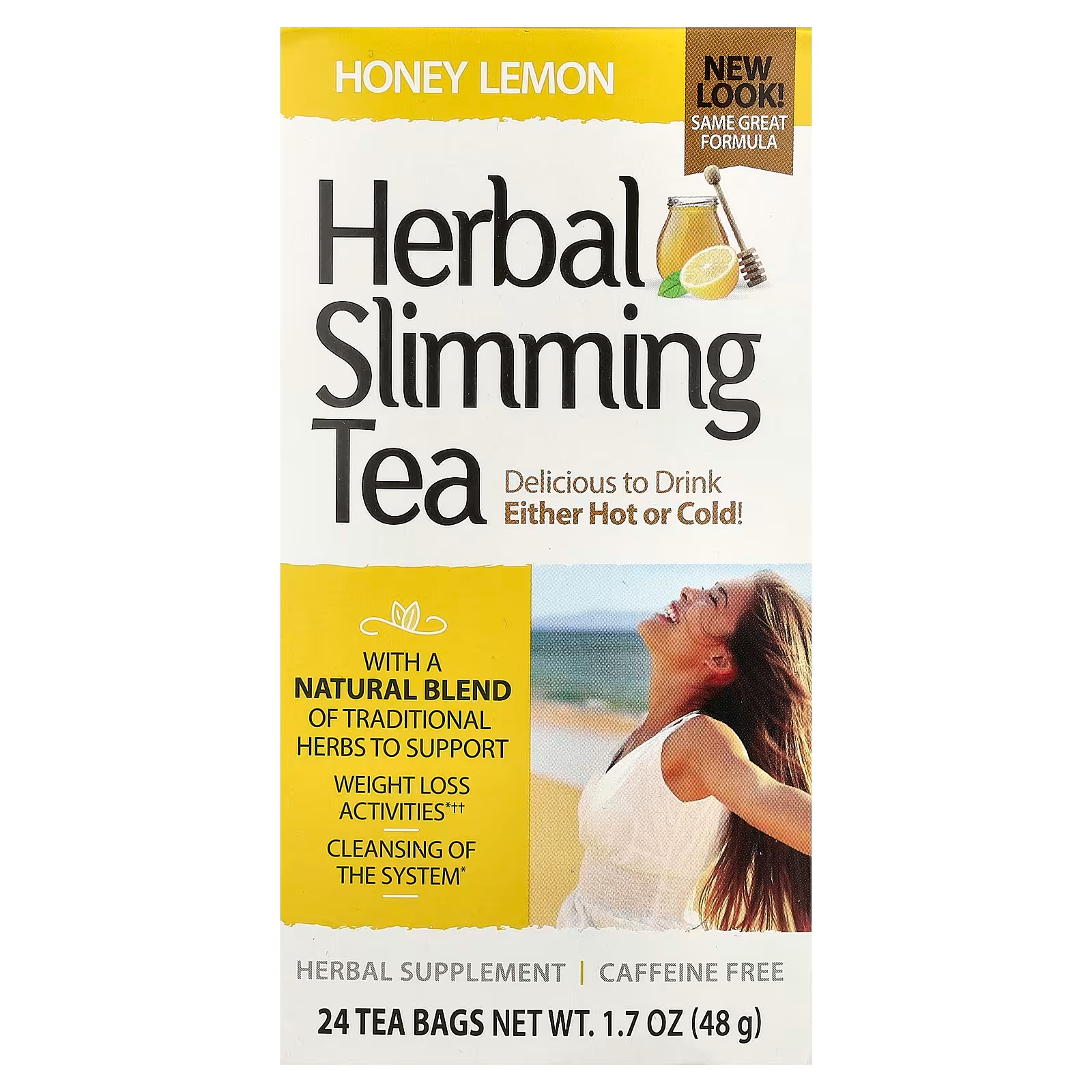 21st Century Herbal Slimming All Natural Tea 24 Tea Bags (Honey Lemon)