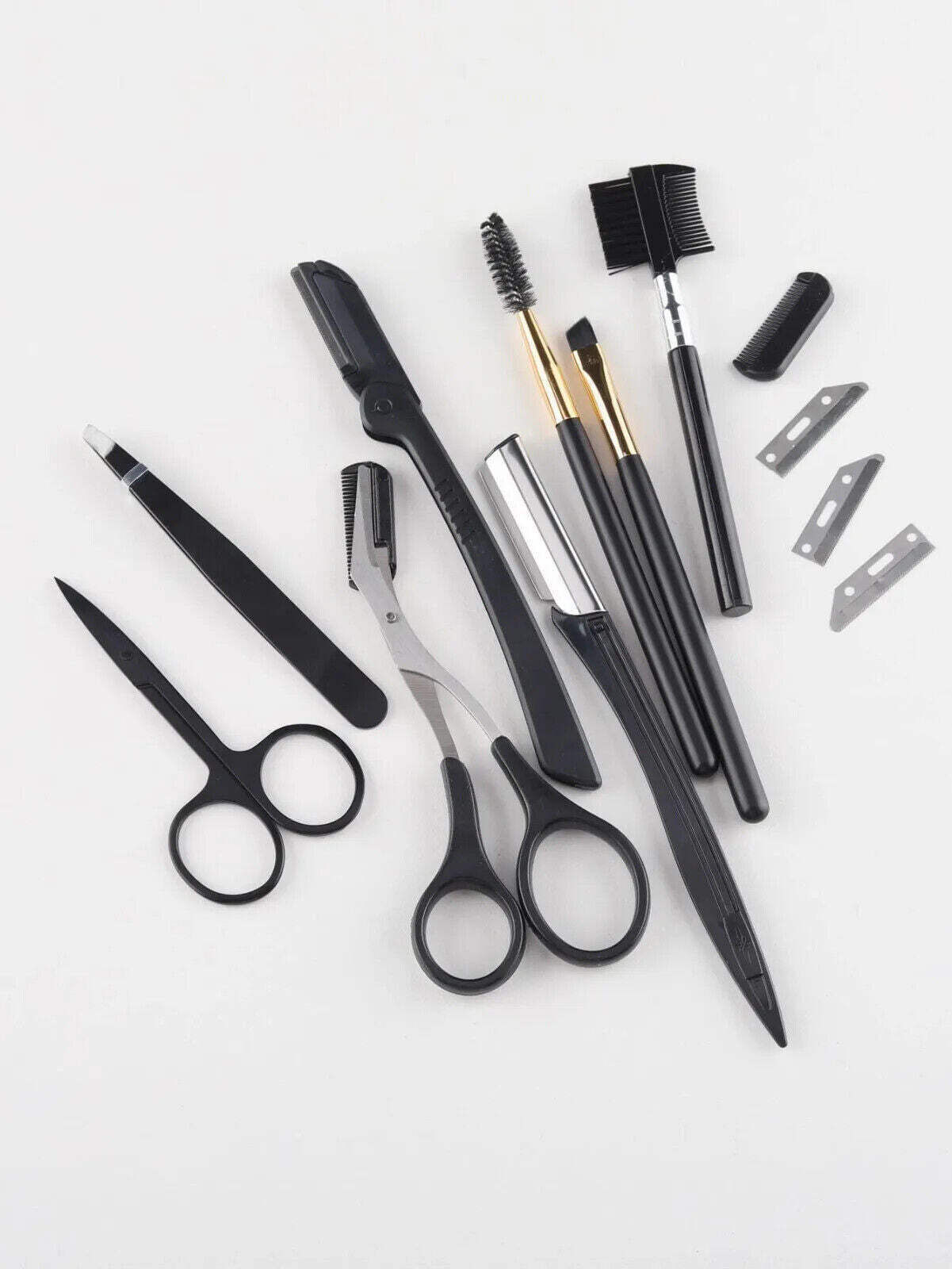 NEW 12pcs Eyebrow Trimming Tool Set