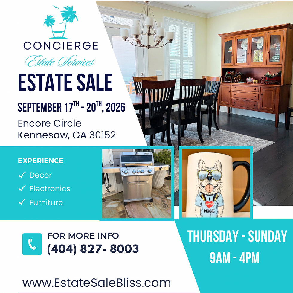 Wide-angle view of a welcoming Kennesaw home prepared for an estate sale.